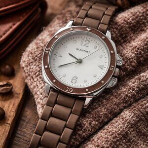 NARMI Brown Silicone Band Watch